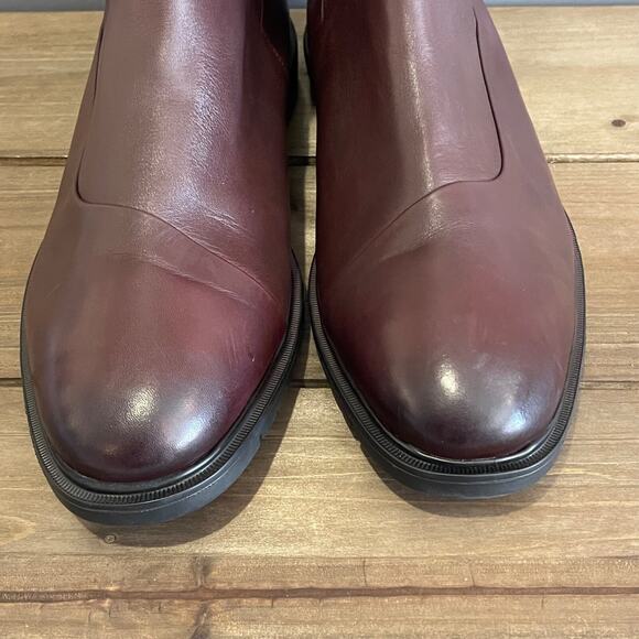 Thomas and Vine Men\'s Hanford Chelsea Boots Size 12 Bordeaux Leather Comfort main image 5